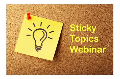 Sticky topics webinar